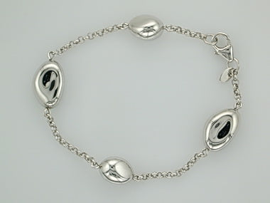 Silver "Bean" bracelet