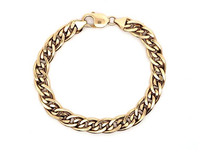 10KY 8.5" Fancy Link Bracelet