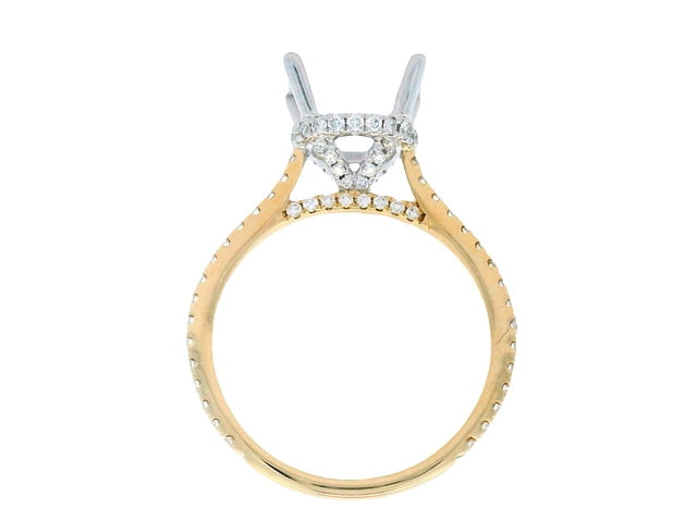18KT Hidden Halo Engagement Mount
