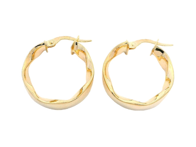 10KT Hoops With An Inside Pattern