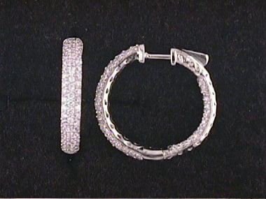 Sterling Silver Hoops With Cz
