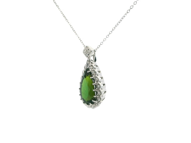 Green Tourmaline Necklace & Earring Set