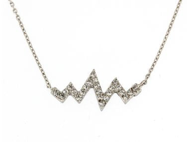 Silver Heart Beat Necklace