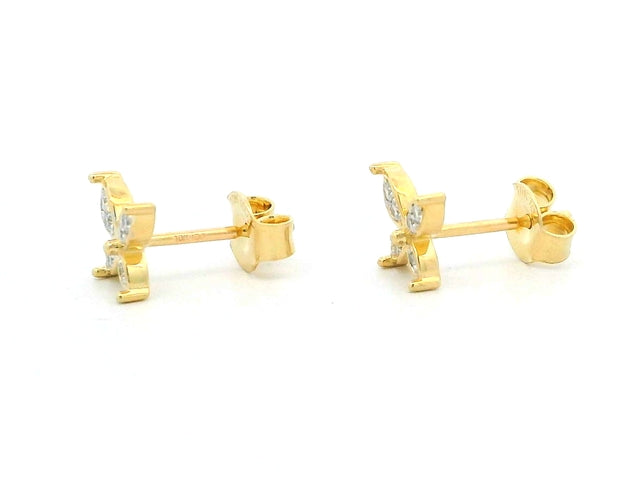 10KT Diamond Butterfly Earrings