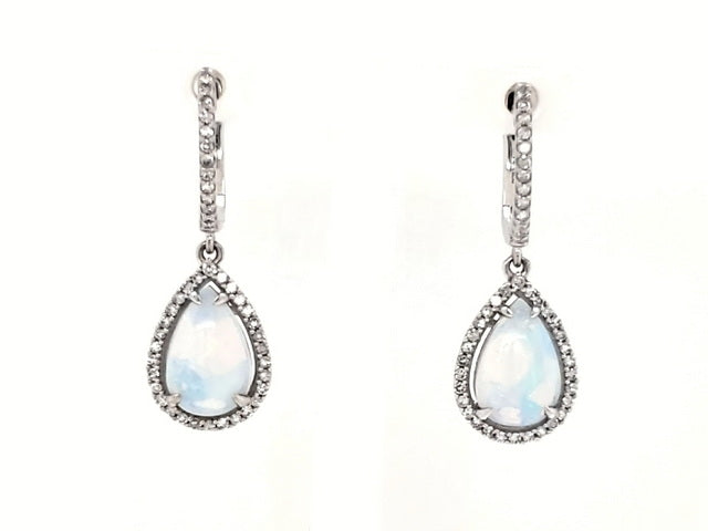 Lady's Drop Oval Opals and Dia