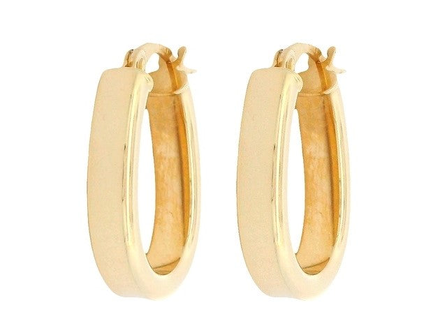10KT Oval Hoop Earrings