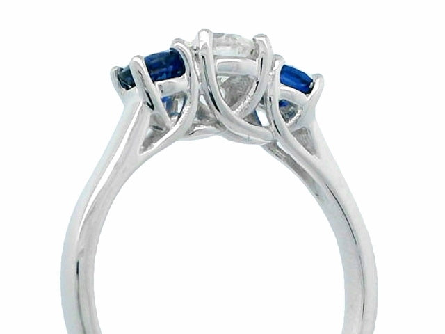 Diamond & Sapphire Trinity Ring
