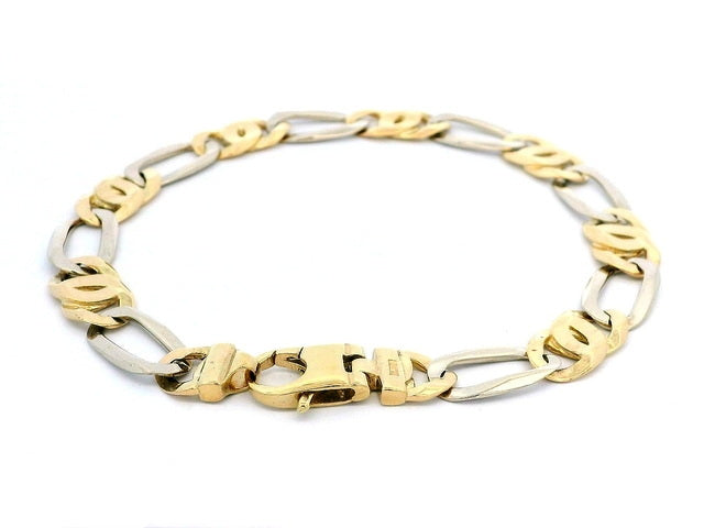 14KT Two Tone Mens Bracelet