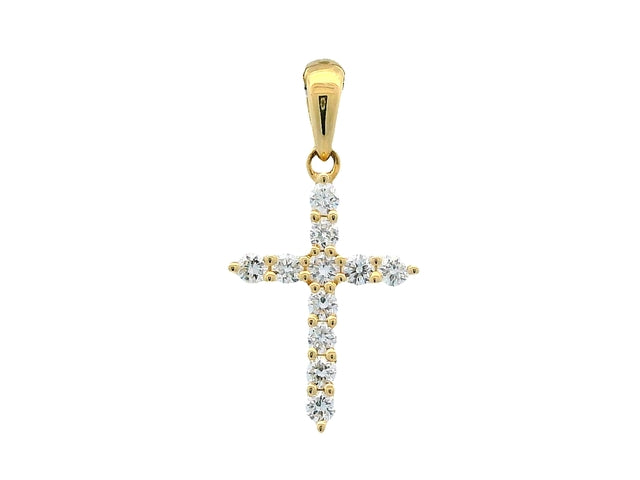 18KT Fancy Diamond Cross