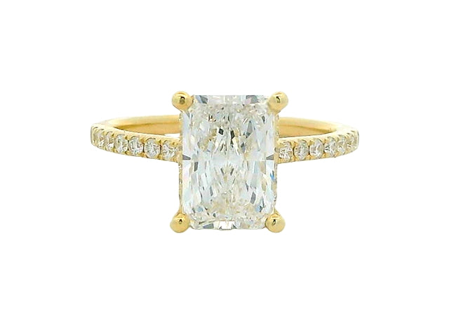 Radiant Cut LAB Diamond Engagement Ring