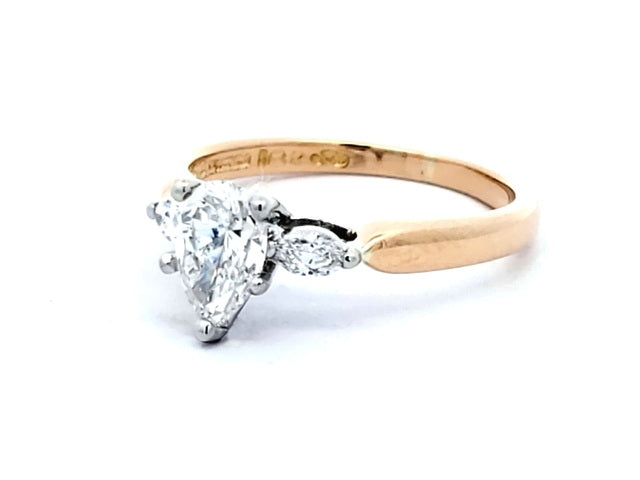 0.55 ctw Pear Engagement Ring