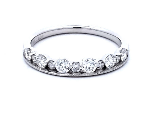 Off-Set Half Eternity Band
