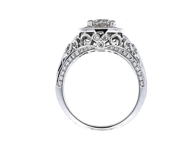 1.45 ctw Diamond Halo Engagement Ring