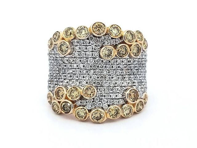 Yellow & White Diamond Band