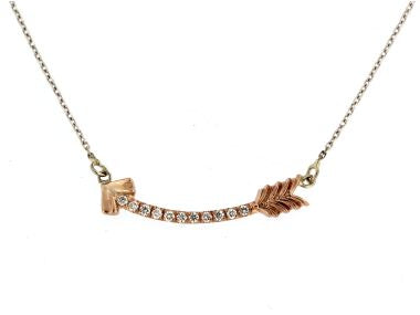 Rose Gold Cupids Arrow Necklace