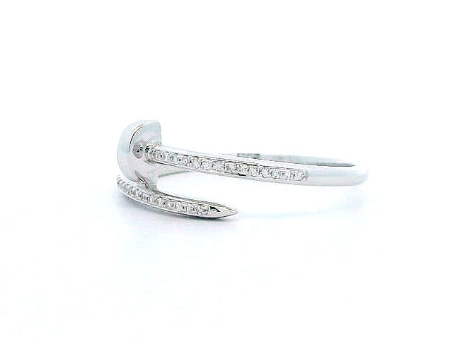 14KT Spike Ring with Diamonds
