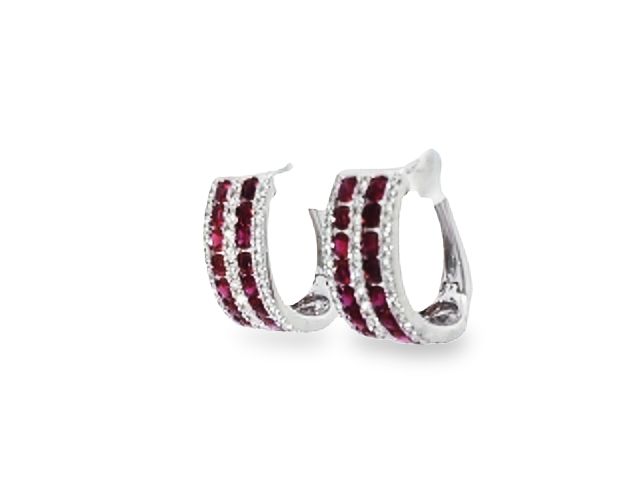 Ruby & Diamond Earrings