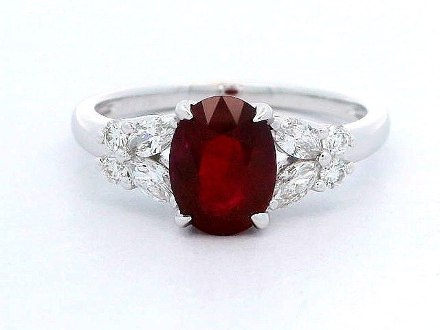 Oval Ruby & Diamond Ring