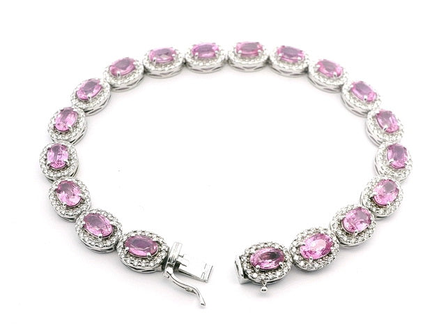Pink Sapphire & Diamond Bracelet