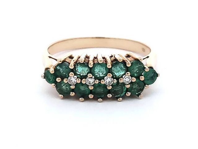 Two Row Emerald Ring
