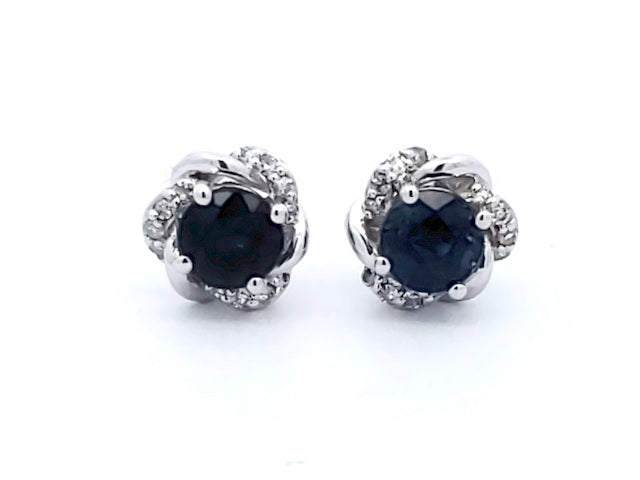Sapphire & Diamond Studs