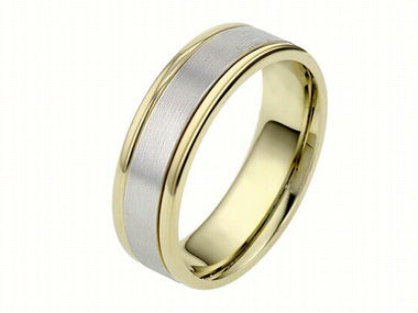 14kt. 2tone 6.5mm Band