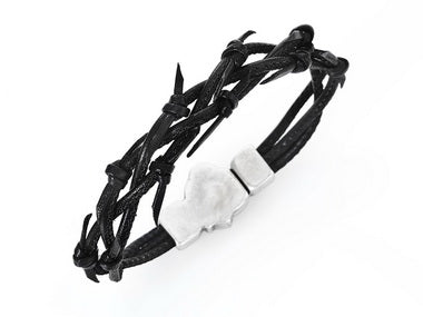 Black bracelet with crown deals