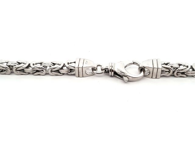 24 inch Silver Byzantine Chain