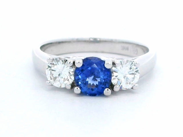 Sapphire and Diamond Trinity Ring