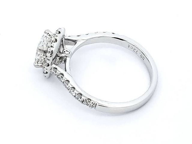 1.00 ct Princess Cut Diamond Halo Engagement Ring