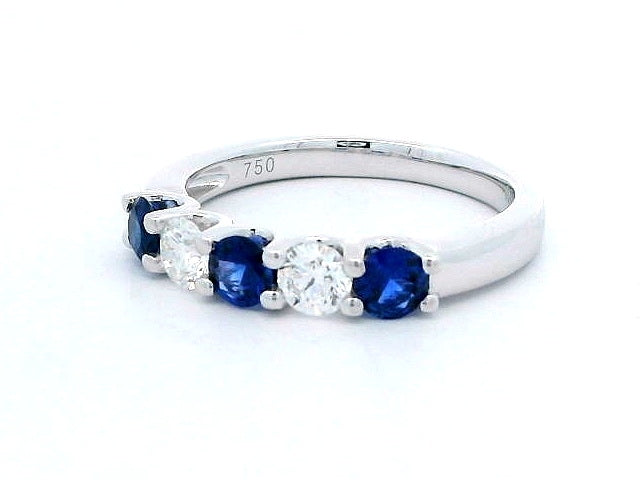 18KT Sapphire & Diamond Band