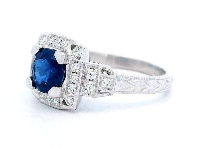 18KT Sapphire & Diamond Ring