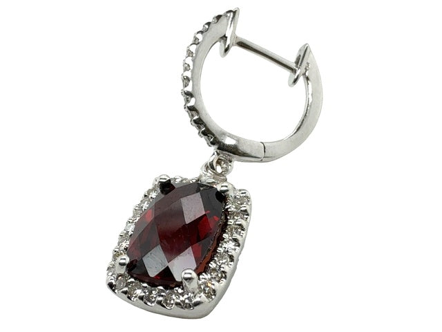 14K white gold cocktail earrings