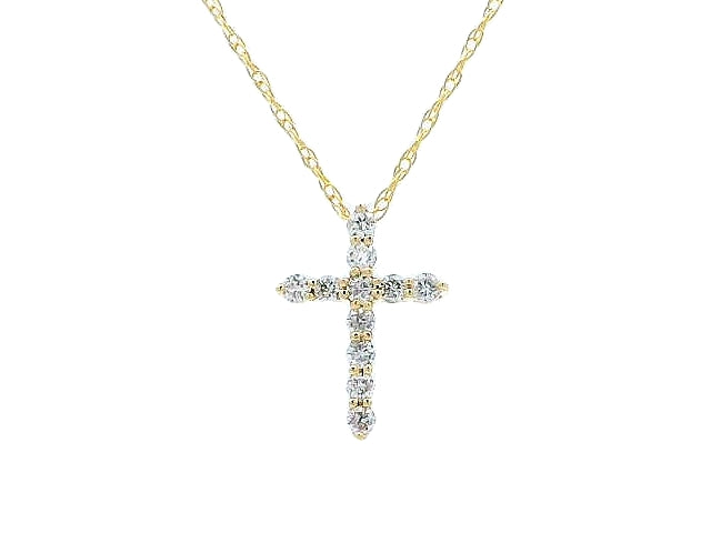 14KT Cross with Diamonds