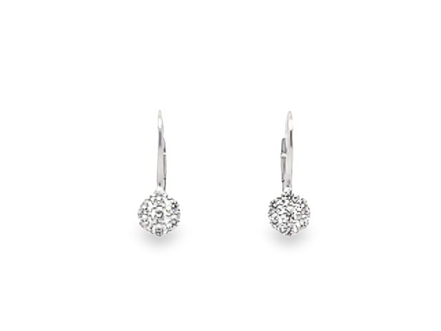 18kt Diamond French Back Earrings