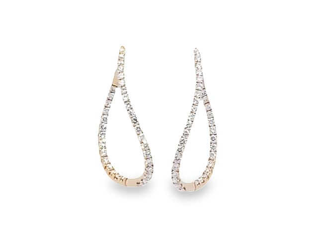 Locking Diamond Hoop Earrings