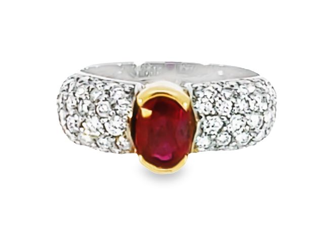 14kwy Ruby & Diamond Ring
