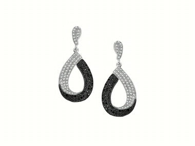 Black & White Drop Earrings