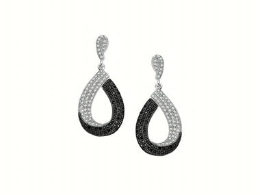 Black & White Drop Earrings