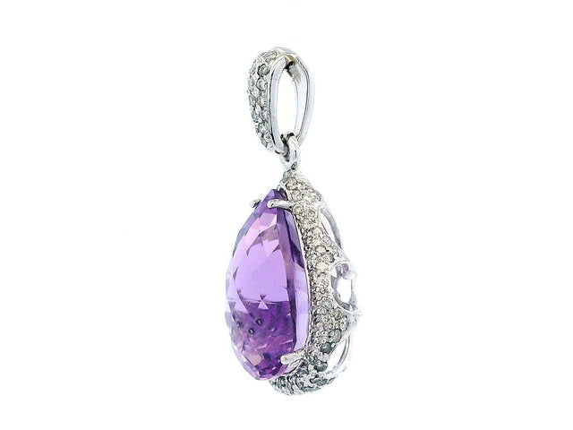 Amethyst & Diamond Pendant