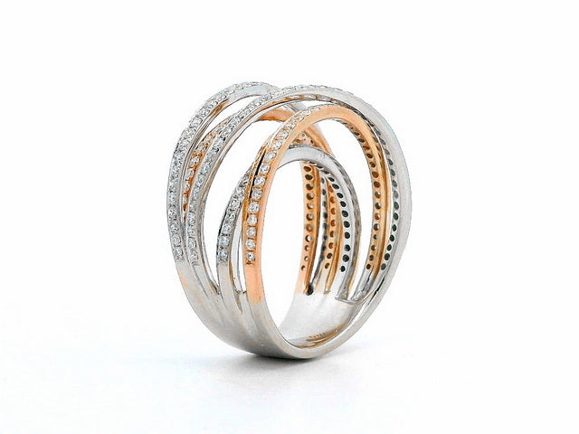 Rose & White Orbit Ring