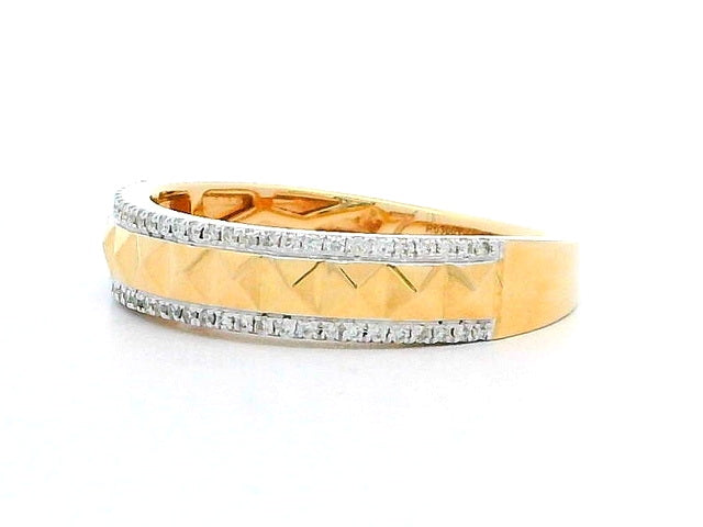 14KT Studded Ring with Diamonds