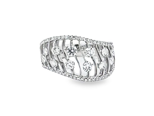 14KT Modern Diamond Band