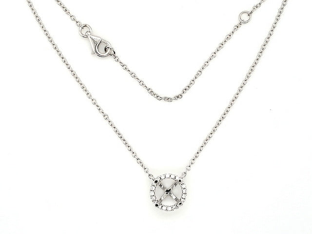 18KT Diamond Necklace Mount