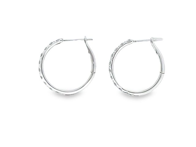 18KT Fancy Diamond Hoops