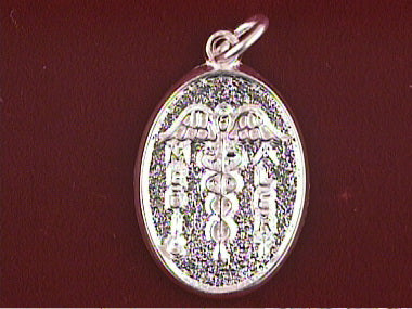 Silver Oval Medic Pendant