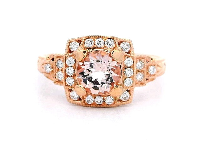 Morganite & Diamond Ring