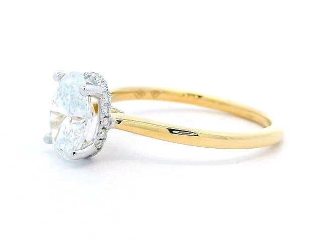 1.50 ct Oval LAB Grown Engagement Ring
