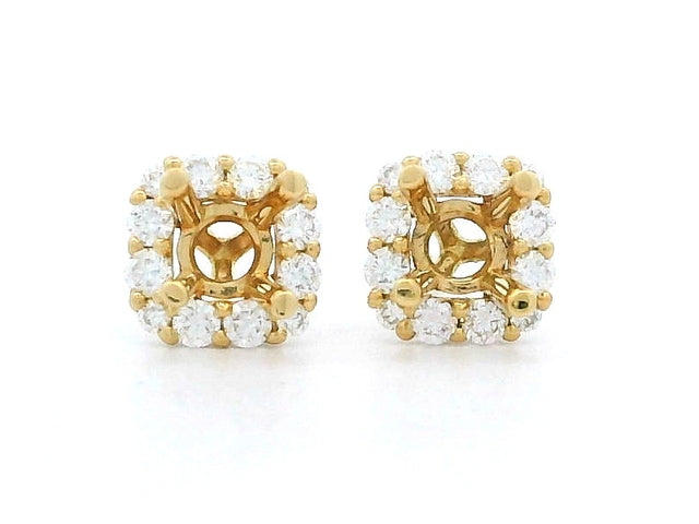 18KT Diamond Earring Mounts