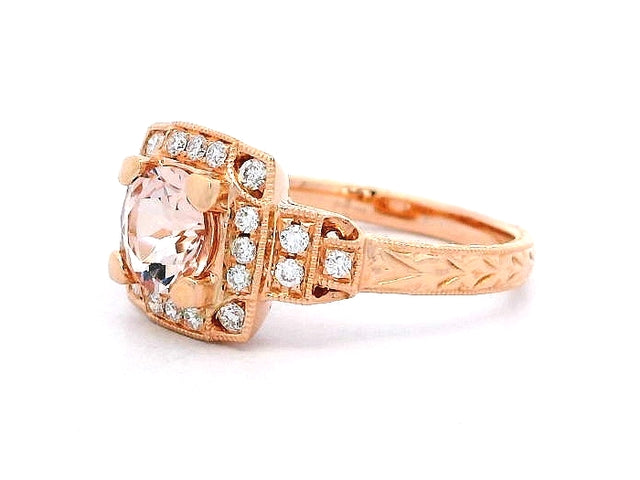 Morganite & Diamond Ring